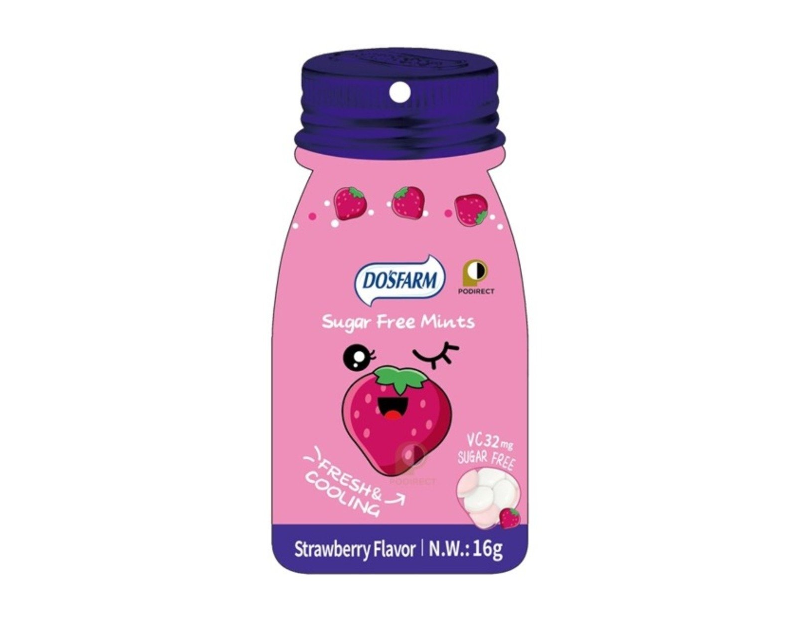 DOSFARM STRAWBERRY MINT FLAVOUR 16G(HALAL)